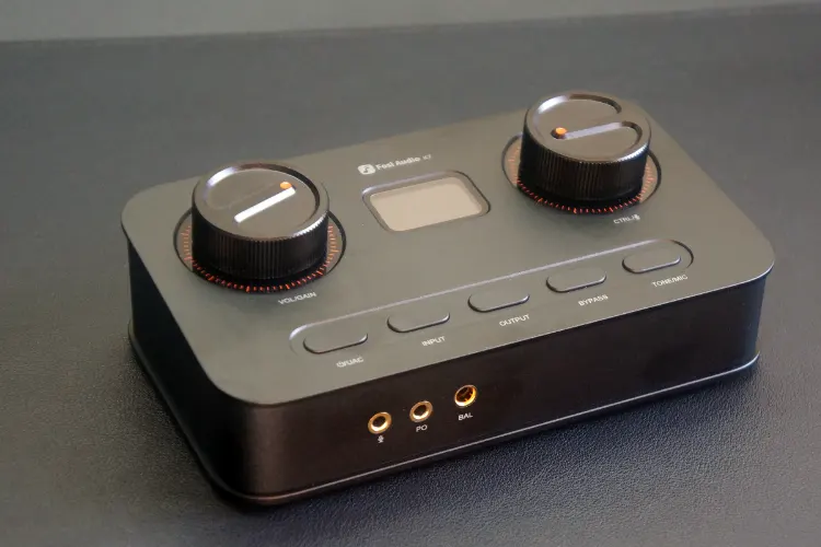 Fosi Audio K7 front view at an angle
