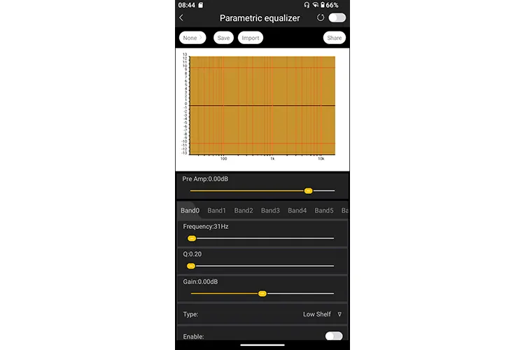 HiBy Digital M300 EQ Screen