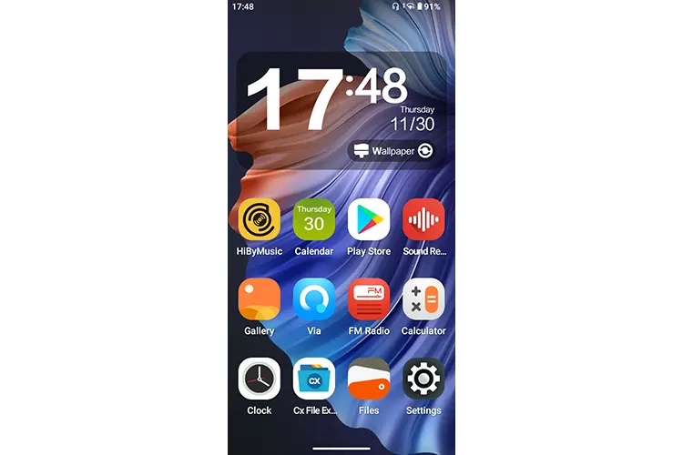 HiBy Digital M300 Home Screen